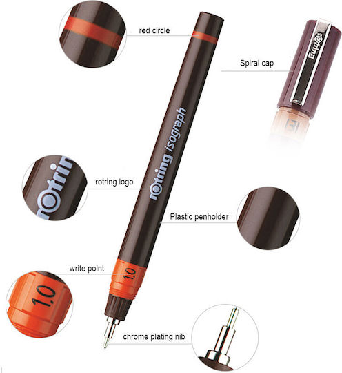 Rotring Isograph Ραπιδογράφος 0.40mm