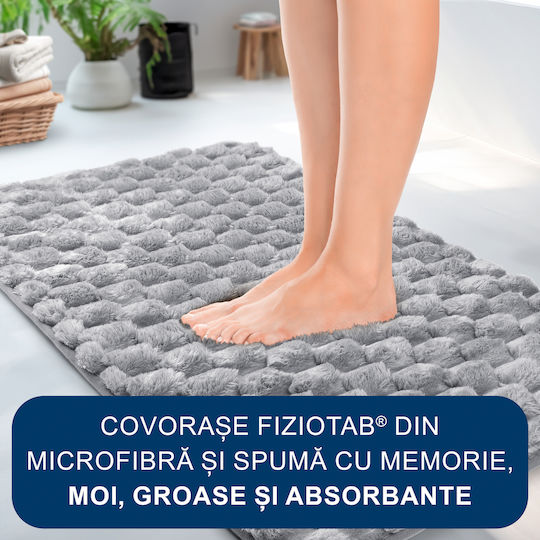 Неслизащо Сет Бански килими Микрофибър Тоалетна LightGreyRug1 Lightgreyrug1 35x35бр 3бр