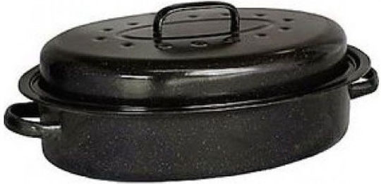 Sidirela Oval Dutch Oven Made of Aluminum with Rack 33x23cm