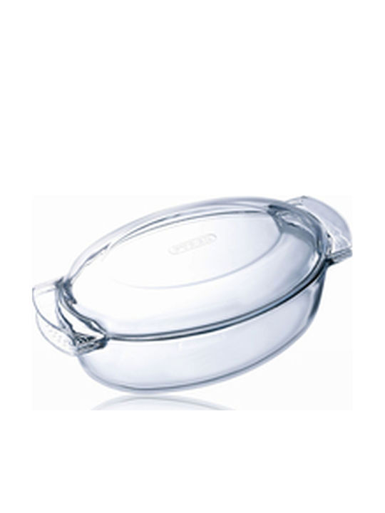Pyrex Dutch Oven Oval Glass with Glass Lid 38x22cm 1pcs