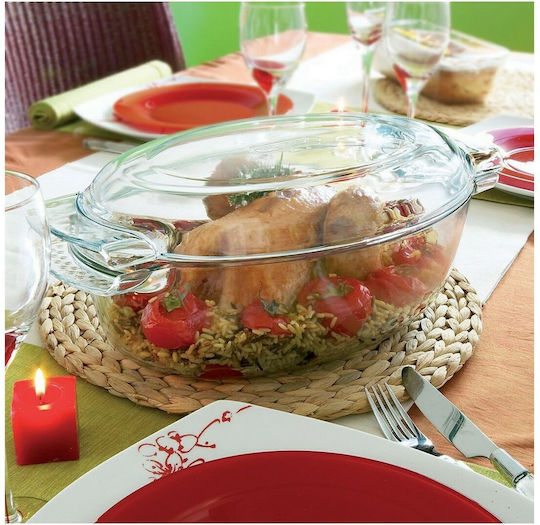 Pyrex Dutch Oven Oval mit Glasdeckel 38x22cm 1Stück