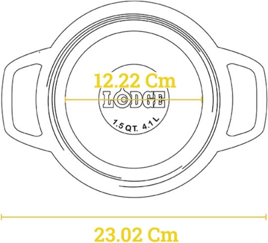 Lodge Oală Rotundă de Fontă 17.78cm 1buc