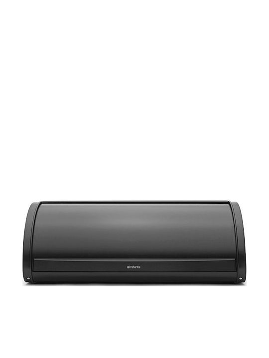 Brabantia Roll Top Ψωμιέρα Μεταλλική Μαύρη 44.5x26.2x17.3cm