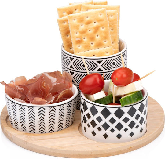 Atmosphera Porzellan Ordnungshüter 3 Schlitze mit Basis Mehrfarbig Ø20xH8.5cm W20xL20xH8.5cm 3Stück