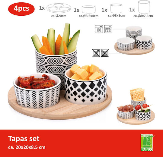 Atmosphera Porzellan Ordnungshüter 3 Schlitze mit Basis Mehrfarbig Ø20xH8.5cm W20xL20xH8.5cm 3Stück