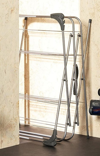 Πτυσσόμενη Απλώστρα Δαπέδου Μεταλλική 145x60cm