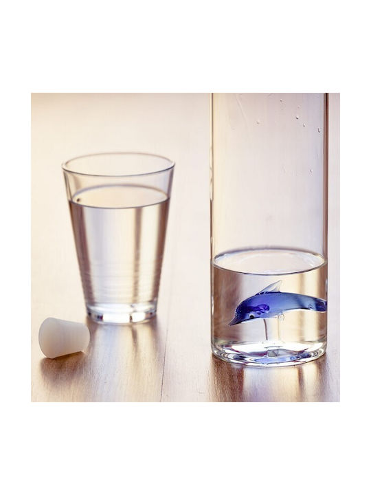 Balvi Bottle Water Glass with Screw Cap White 1200ml