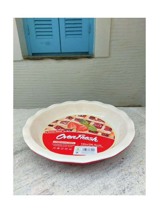 Lalos Ceramic Round Heat-Resistant Cookware for Tart 27x27cm