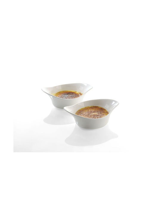 Gefu Creme Brule Round Heat-Resistant Cookware for Souffle Ceramic 11x11x4.9cm 2 Pieces