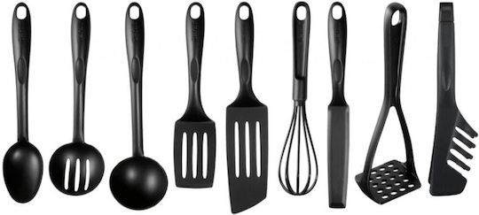 Tefal Plastic Cooking Utensil Set Black