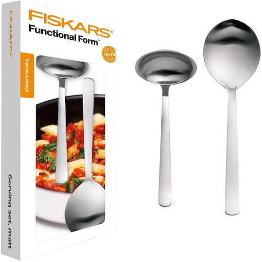 Fiskars Σετ Μεταλλικών Εργαλείων Σερβιρίσματος Ασημί