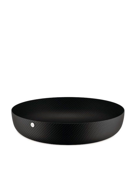 Alessi Φρουτιέρα Μεταλλική Μαύρη 24x24x6εκ.