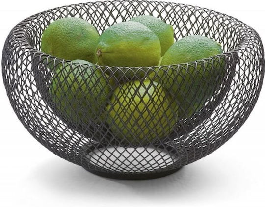 Philippi Mesh Obstschale Metallisch Schwarz 25x25x13cm