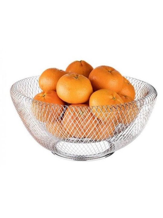 APS Fruit Bowl Metallic Silver 31x31x14cm