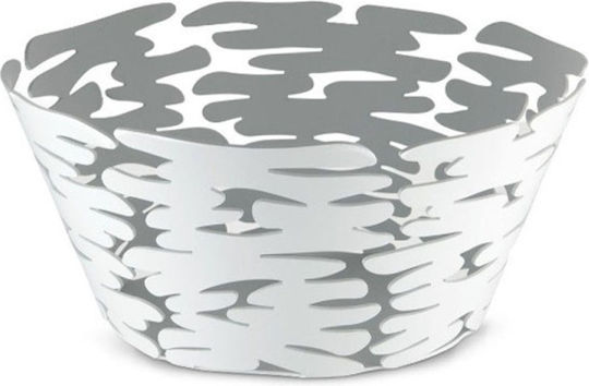 Alessi Barket Fruit Bowl Metallic White 21x21x10cm