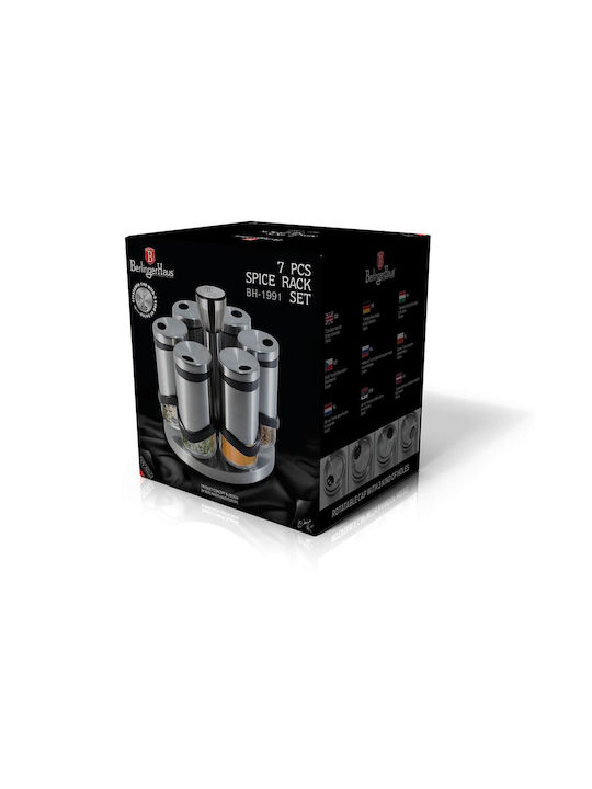 Berlinger Haus Inox Tabletop Rotating Spice Rack Silver 7pcs