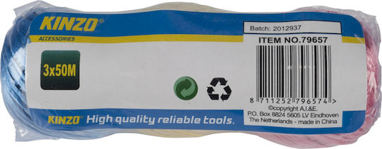 Washing Line Rope Multicolour 50m