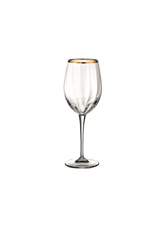 Novaker Glass Champagne made of Crystal in Gold Color Goblet 1pcs