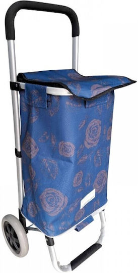 Shopping Trolley Blue 48x27x92cm