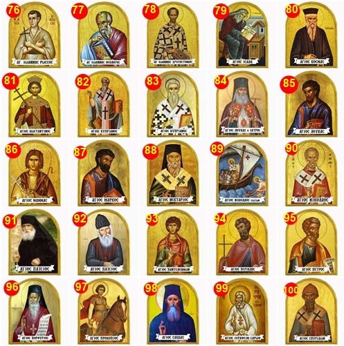 Saint Aphrodite and Theotokos Icons – Double Ceramic Icon Candle Holder 13cm
