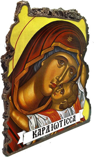 Image of Panagia Kardiotissa – Table Artificial Stone 20cm