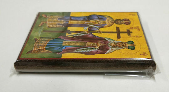 Icoane Sfinții Constantin și Elena Oloșomoși Reprezentare Categorie Hârtie Krn No 00 Dimensiune 6.5cm X 9.5cm Icoane Lemn Mdf S&k Byzantine Icons