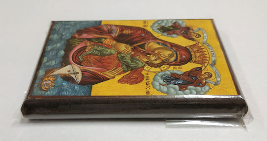 Holy Mary Christ the Sweet Kissing The Sea Category Paper Krn No 00 Dimensions 6.5cm x 9.5cm Wooden MDF S&k Byzantine Icons