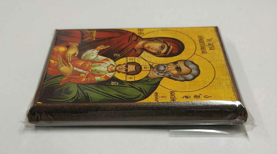 Holy Family Christ Icon Card Frame Category Paper Krn No 00 Dimensions 6.5cm x 9.5cm Wooden MDF S&k Byzantine Icons