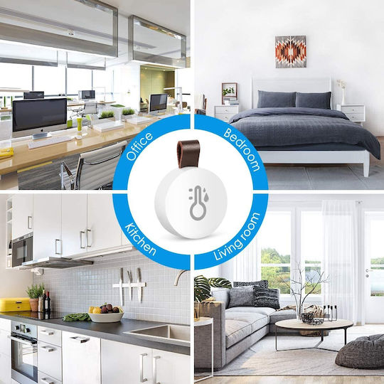 Brifit Bluetooth Wireless Indoor Thermometer Hygrometer App and Data Storage White 2pcs