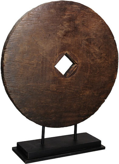 Επιδαπέδιο Διακοσμητικό Ρόδα Ξύλο 82x70x21cm