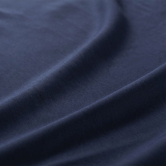 Fitted Bed Sheet Rubber Hugger Solid Colour Hauz Bamboo Collection 200x200+40 Blue