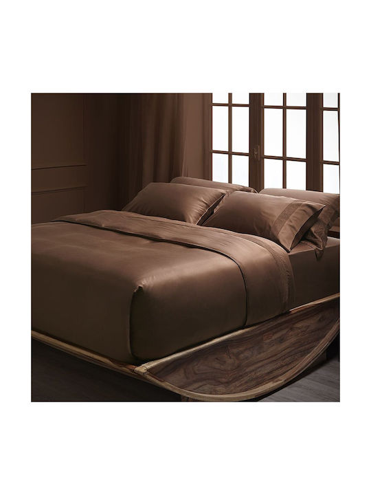Hauz Bamboo Collection Oxford Monochrome Kissenbezüge 52x78+20+6x3 Zimt