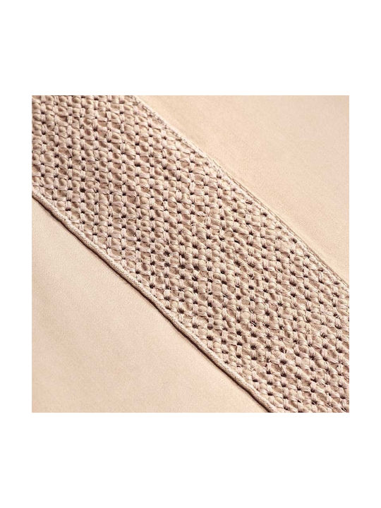 Hauz Bamboo Collection Oxford Monochrome Kissenbezüge 52x92+20+6x3 Dusty Rosa
