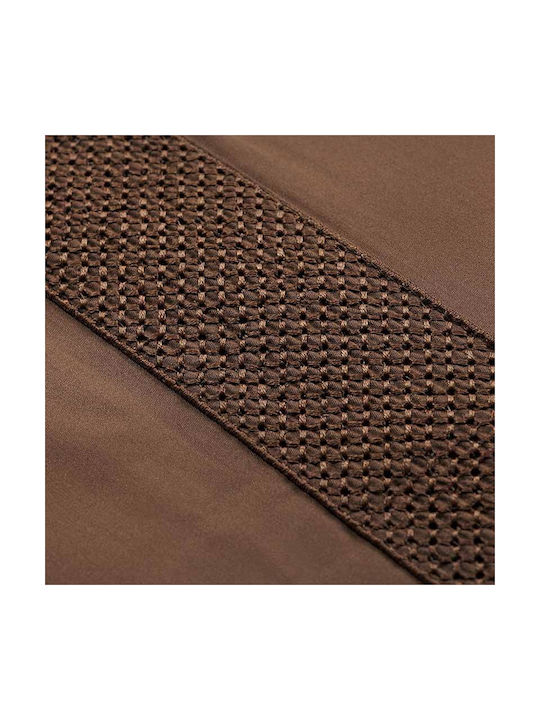 Hauz Bamboo Collection Oxford Monochrome Kissenbezüge 52x78+20+6x3 Zimt