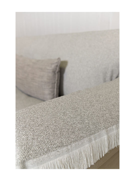 Naf Naf Crown Ριχτάρι Πολυθρόνας Chenille 180x180εκ. Crown Pampa 5 ΓΡΚΙ ΑΝΟΙΧΤΟ