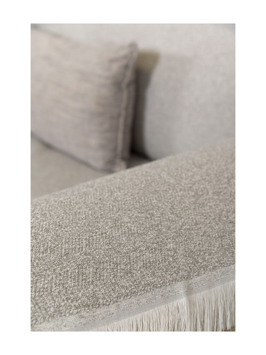 Naf Naf Crown Ριχτάρι Πολυθρόνας Chenille 180x180εκ. Crown Pampa 5 ΓΡΚΙ ΑΝΟΙΧΤΟ