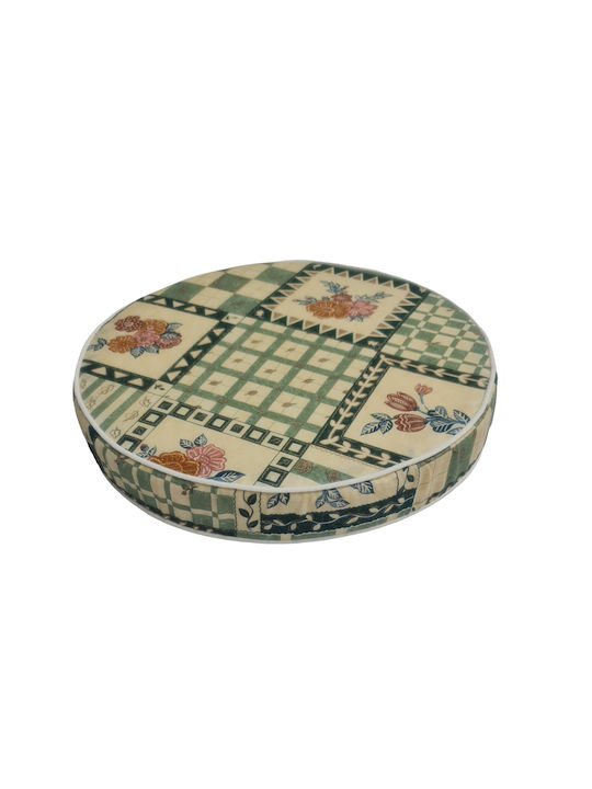Fer-Forge Chair Seat Cushion 42x42 Round Vintage Green