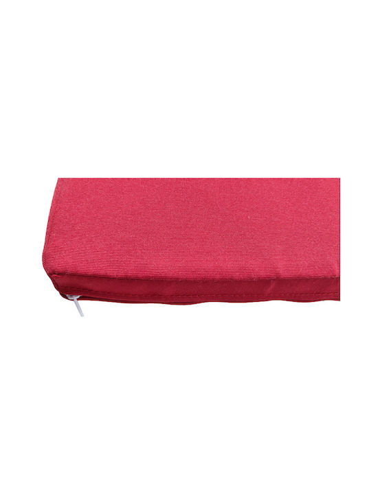 Outdoor Chair Cushion Waterproof Fabric Red Colour Zipper 43*43*5cm