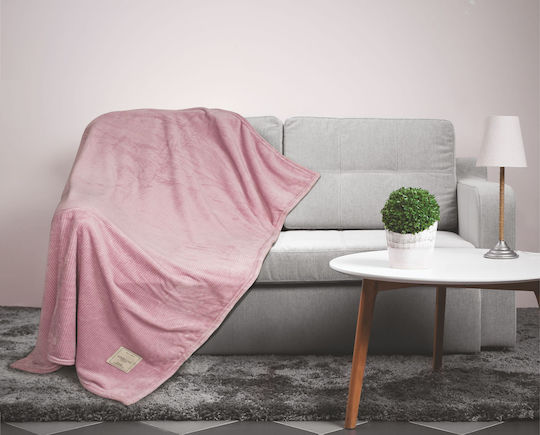 Кувертюра Рихтари 150x220 Фланелен Шах Сива Flamingo
