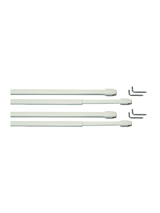 Vorhangstangen Central Home Ausziehbar 80/100cm Weiße