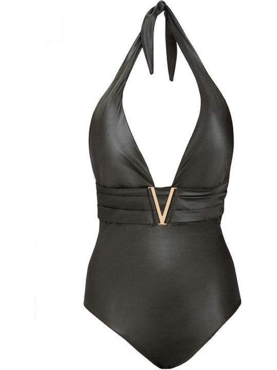 One-Piece Swimsuit with Padding Black
