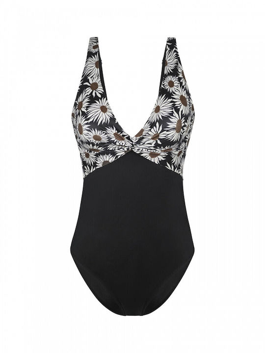 One Piece Swimsuit for Large Bust Black
