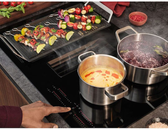 AEG 6000 ExtractorHob Combo Induktionskochfeld Autonom mit Dunstabzugshaube & Kindersicherung 80x51εκ.