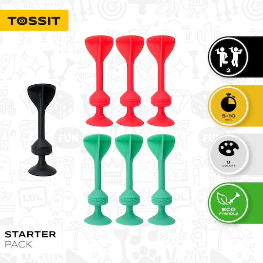 Darts Game Suction Cups Tossit 7-piece Set Red-turquoise