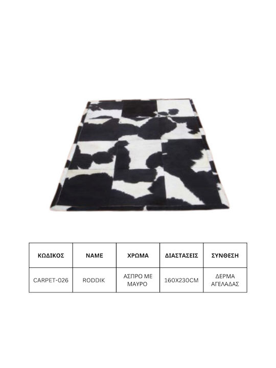 Jgs S.a Covor Living Piele Alb-Negru Roddik Carpet-026 160x230cm