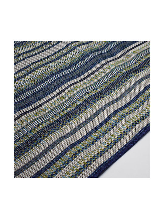 Wicker Rug 133x190 Aurela 607 Blue Eurofil