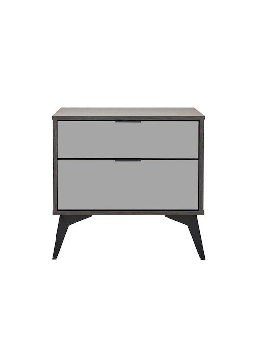 Nachttisch Specchio Schwarz 58x39x55cm