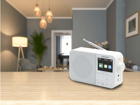 Kenwood CR-M30DAB Φορητό Ραδιόφωνο Επαναφορτιζόμενο DAB+ με Bluetooth και USB Λευκό