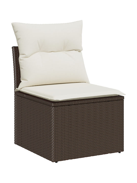 Zweisitziges Sofa Außenbereich Rattan mit Kissen 55x55x37cm