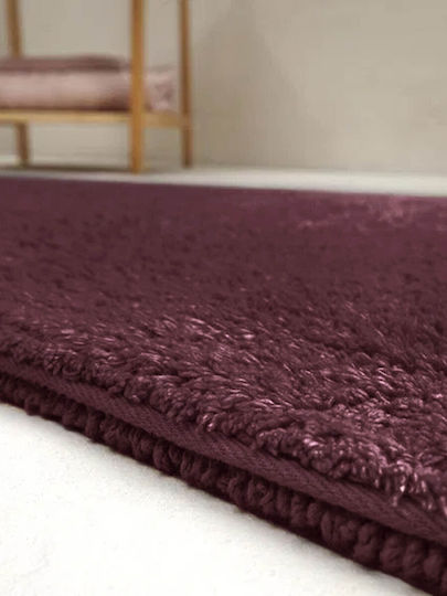 Fieldcrest Πατάκι Μπάνιου Βαμβακερό Ultra Soft Bordeaux 53x86εκ.